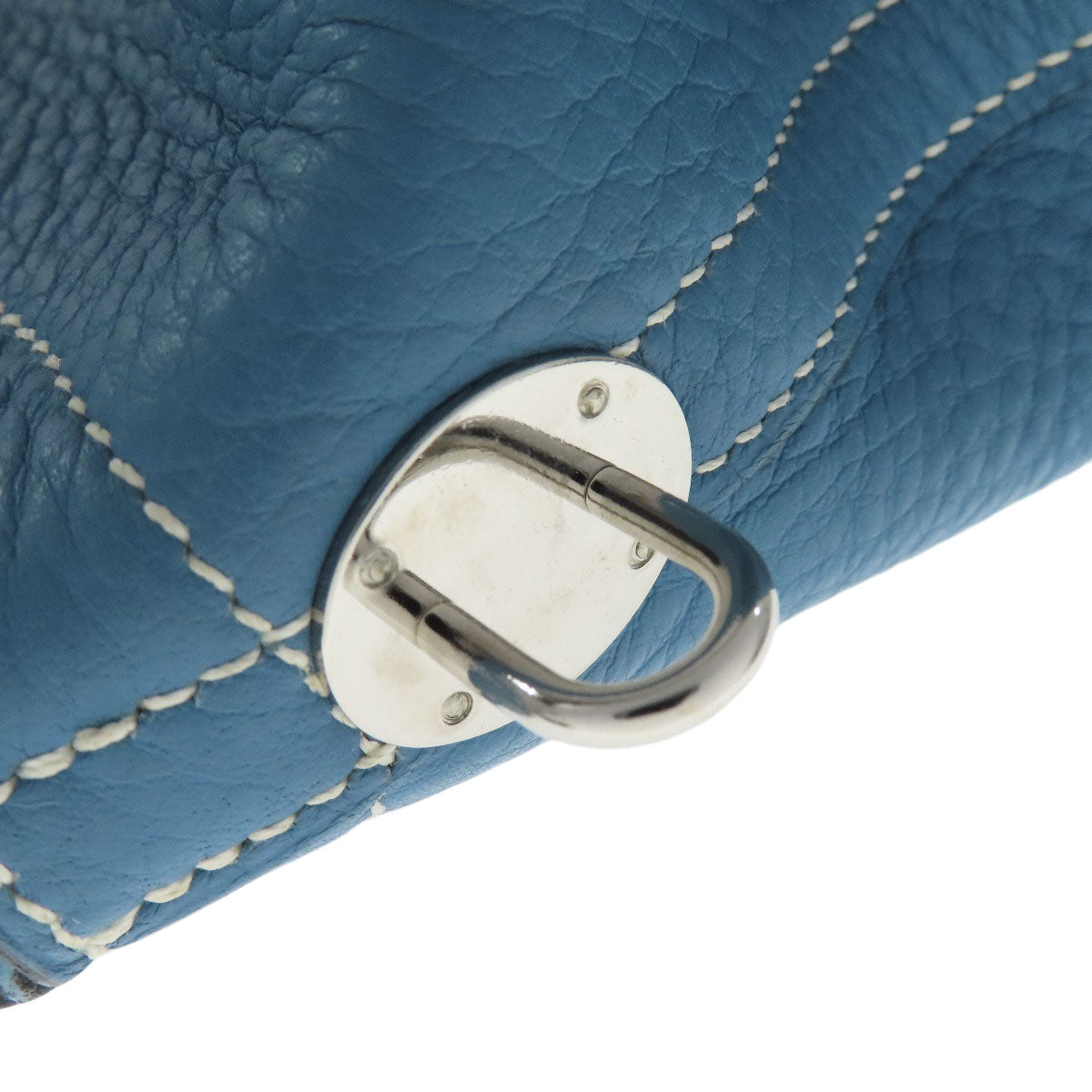 HERMES Handbag Taurillon Clemence blue Bolide 31 Blue Jean SilverMetal