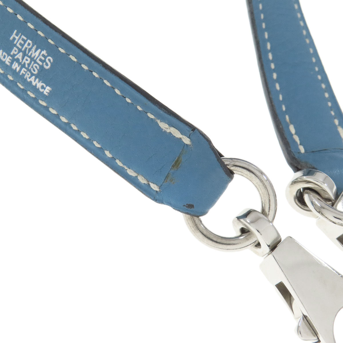 HERMES Handbag Taurillon Clemence blue Bolide 31 Blue Jean SilverMetal