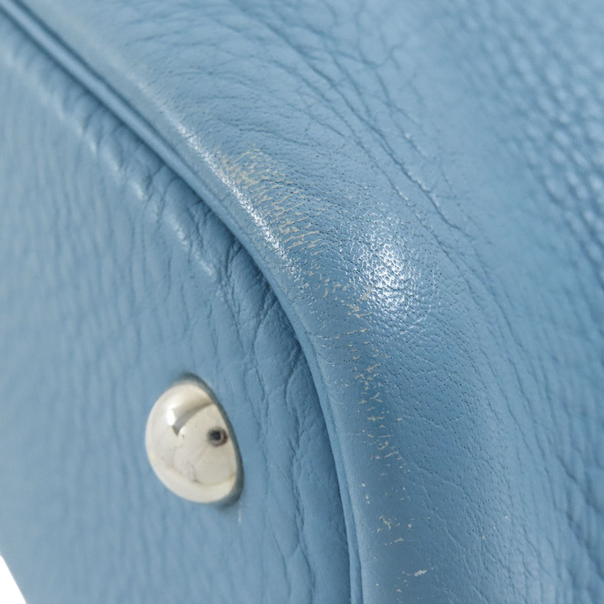 HERMES Handbag Taurillon Clemence blue Bolide 31 Blue Jean SilverMetal