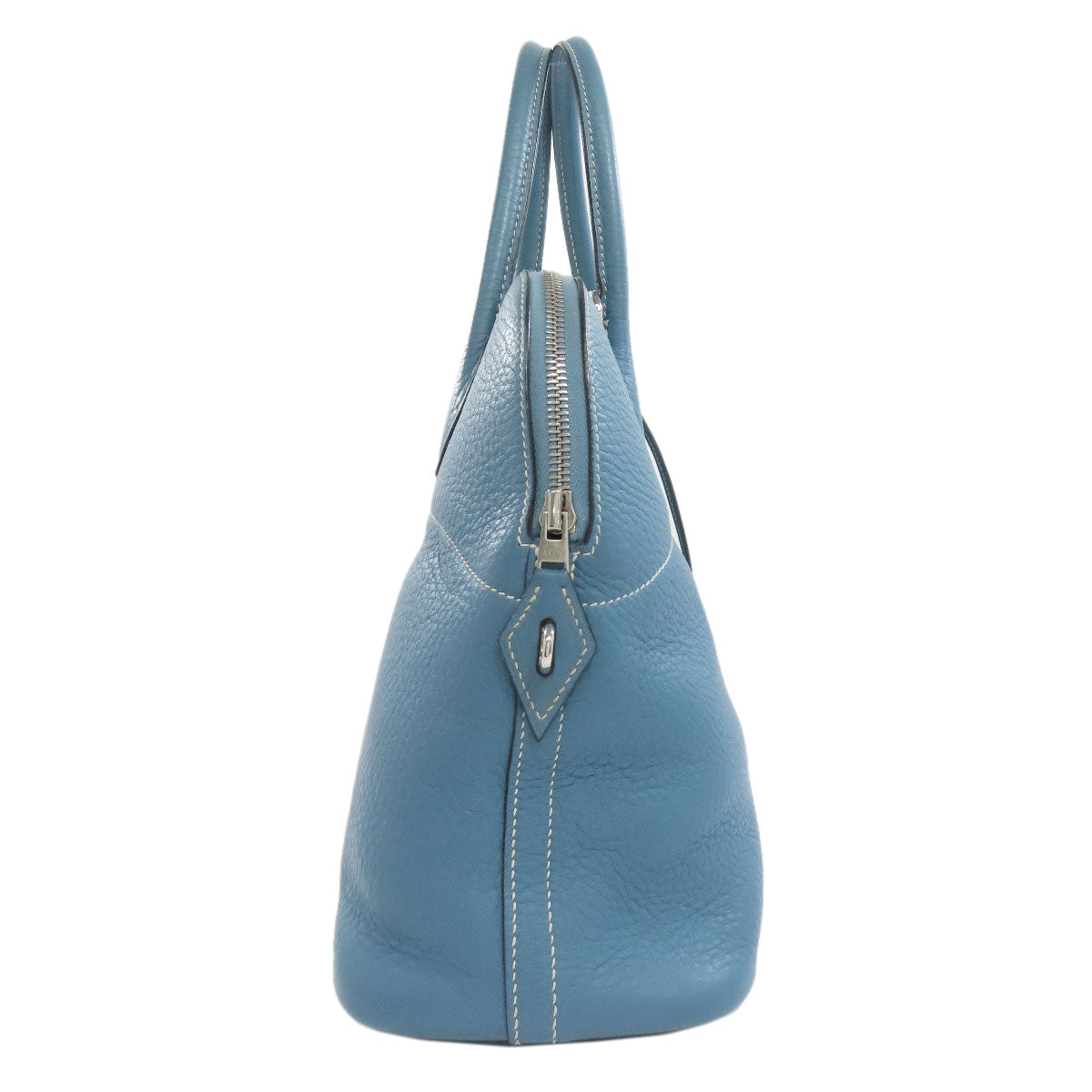 HERMES Handbag Taurillon Clemence blue Bolide 31 Blue Jean SilverMetal