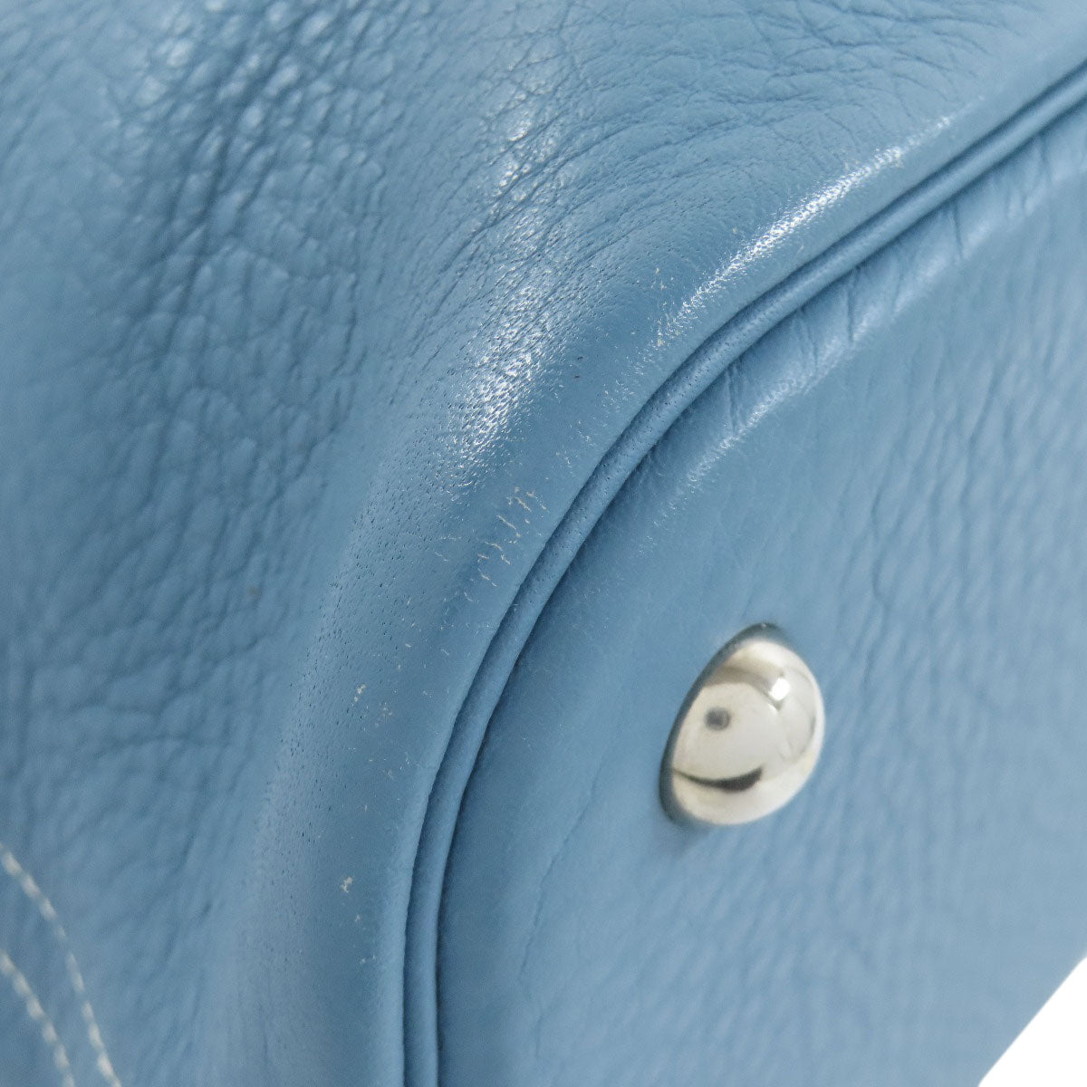 HERMES Handbag Taurillon Clemence blue Bolide 31 Blue Jean SilverMetal