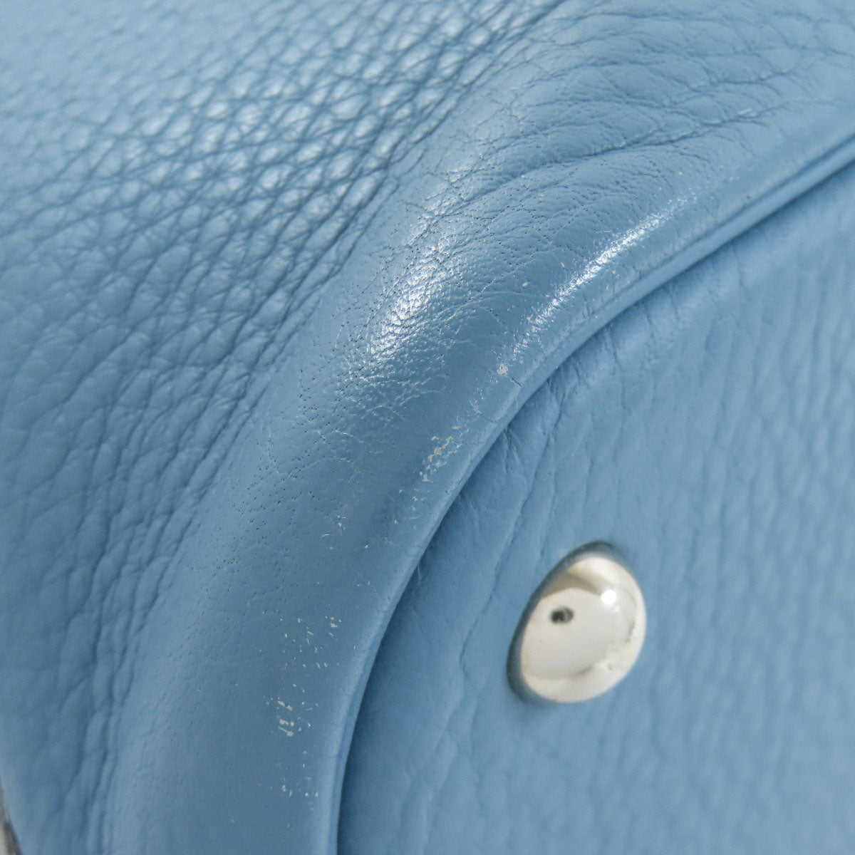 HERMES Handbag Taurillon Clemence blue Bolide 31 Blue Jean SilverMetal