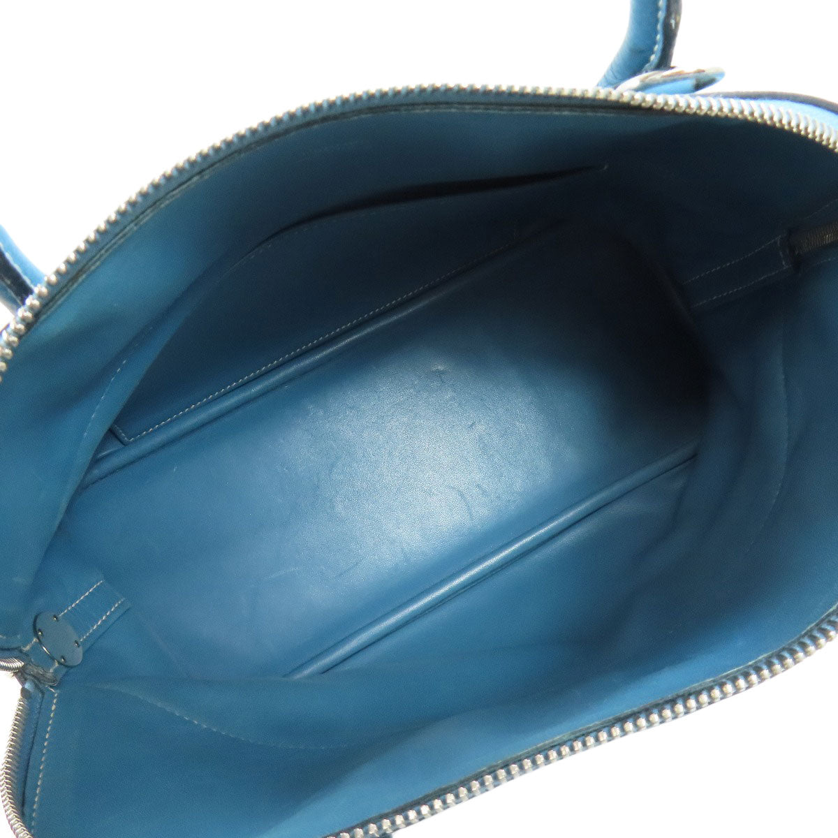 HERMES Handbag Taurillon Clemence blue Bolide 31 Blue Jean SilverMetal