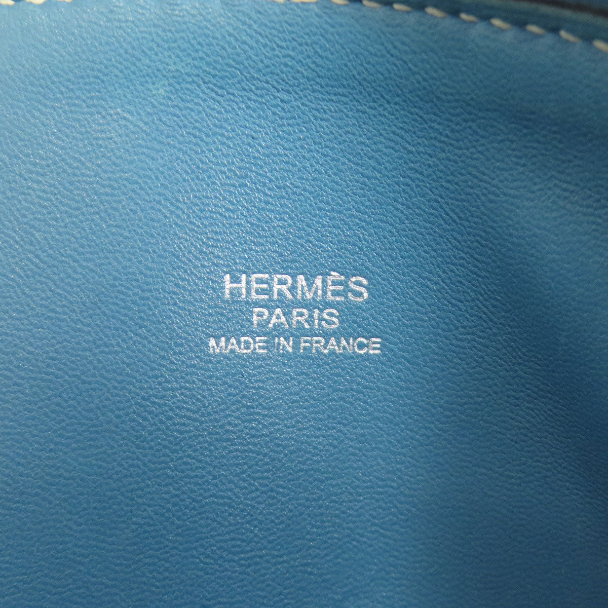 HERMES Handbag Taurillon Clemence blue Bolide 31 Blue Jean SilverMetal