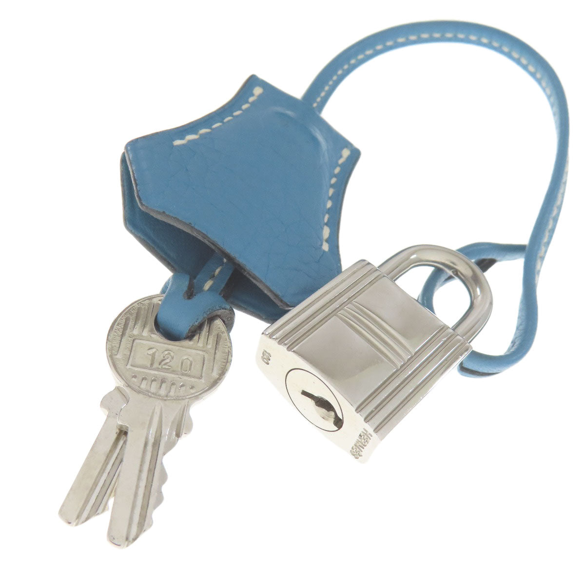 HERMES Handbag Taurillon Clemence blue Bolide 31 Blue Jean SilverMetal