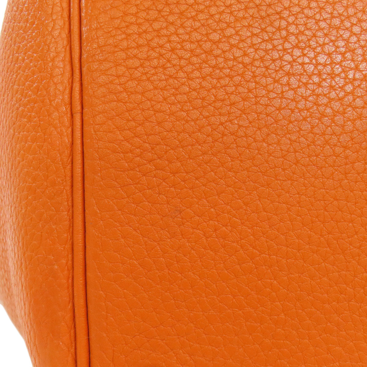 HERMES Handbag Taurillon Clemence Orange Picotin Lock PM SilverMetal
