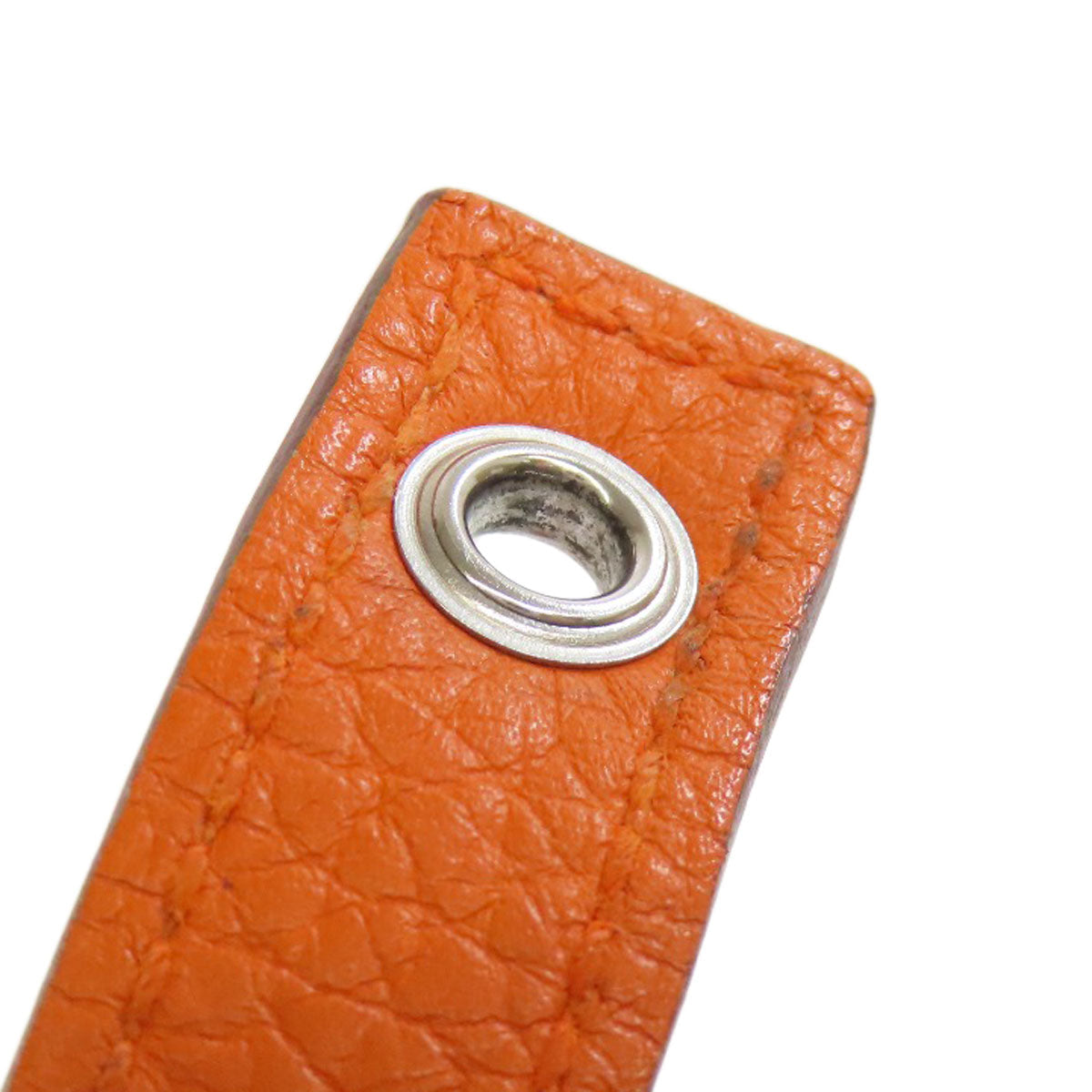 HERMES Handbag Taurillon Clemence Orange Picotin Lock PM SilverMetal