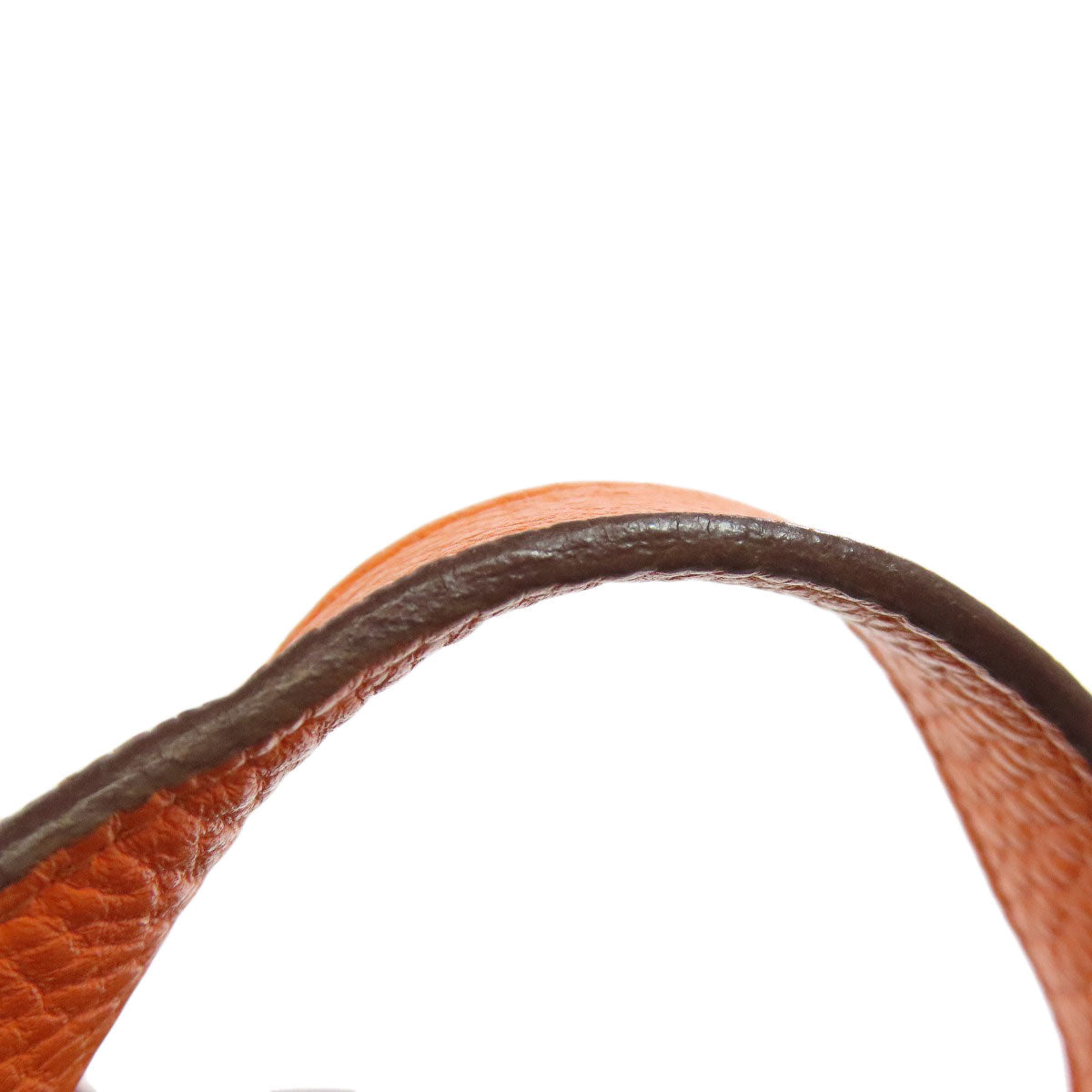 HERMES Handbag Taurillon Clemence Orange Picotin Lock PM SilverMetal