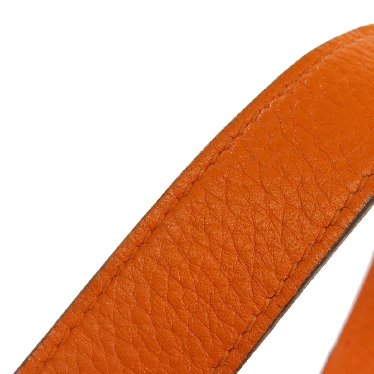 HERMES Handbag Taurillon Clemence Orange Picotin Lock PM SilverMetal