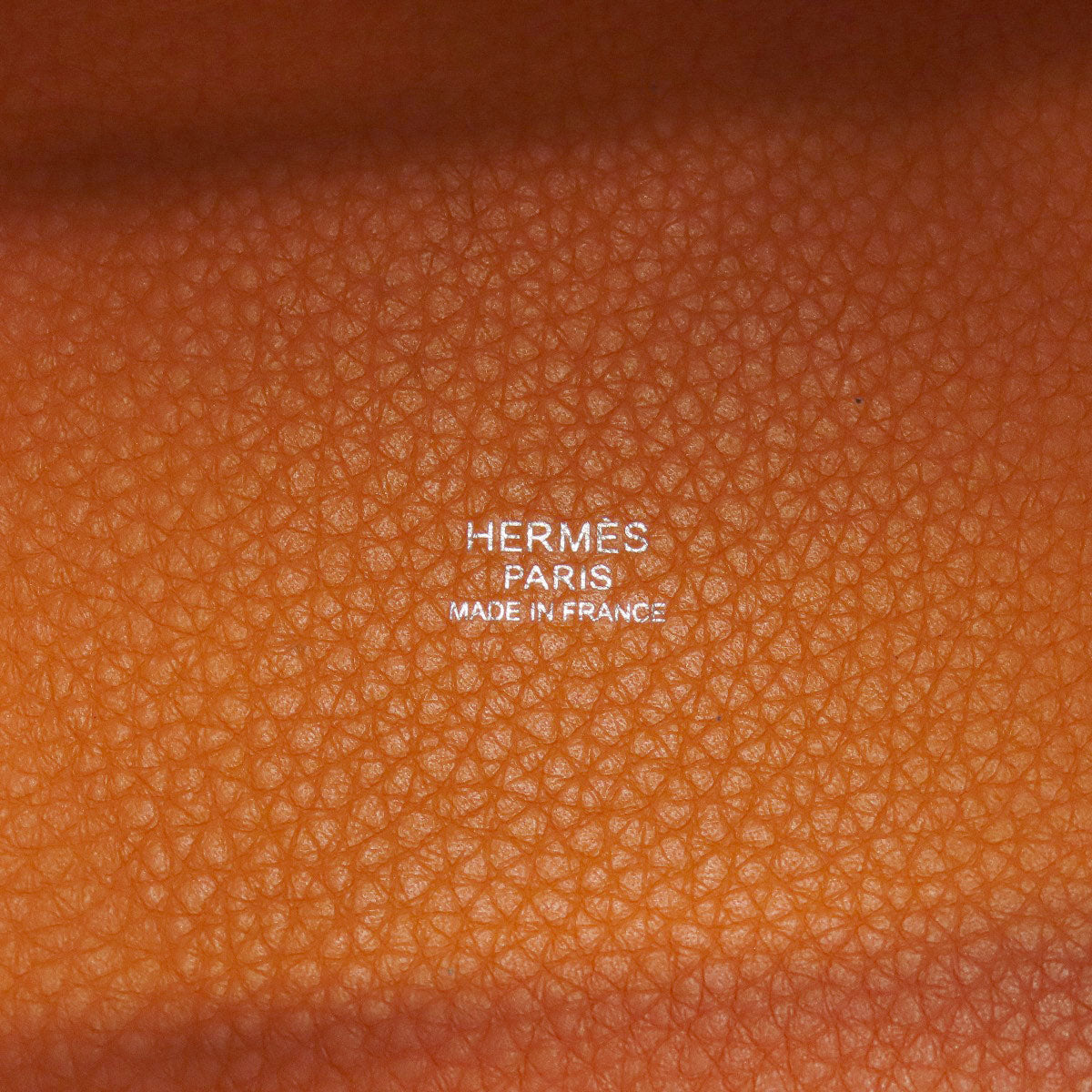 HERMES Handbag Taurillon Clemence Orange Picotin Lock PM SilverMetal