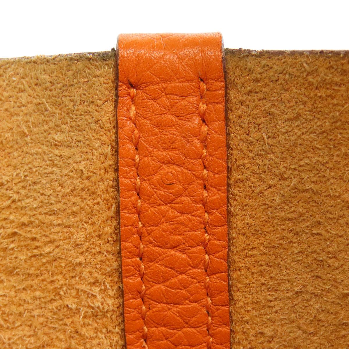 HERMES Handbag Taurillon Clemence Orange Picotin Lock PM SilverMetal