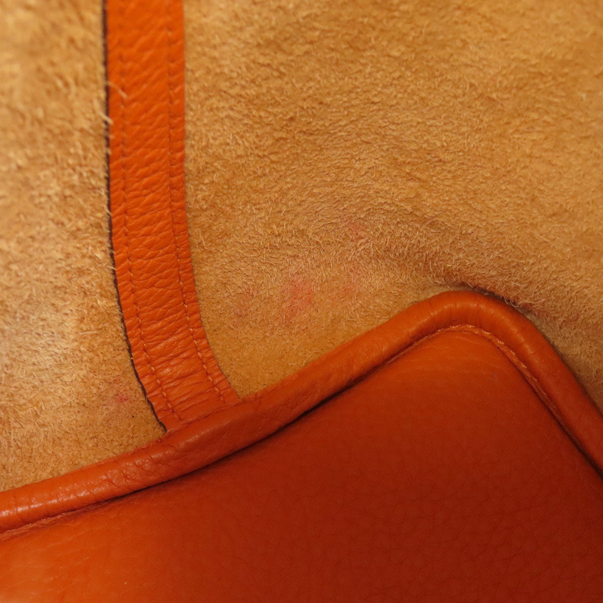 HERMES Handbag Taurillon Clemence Orange Picotin Lock PM SilverMetal
