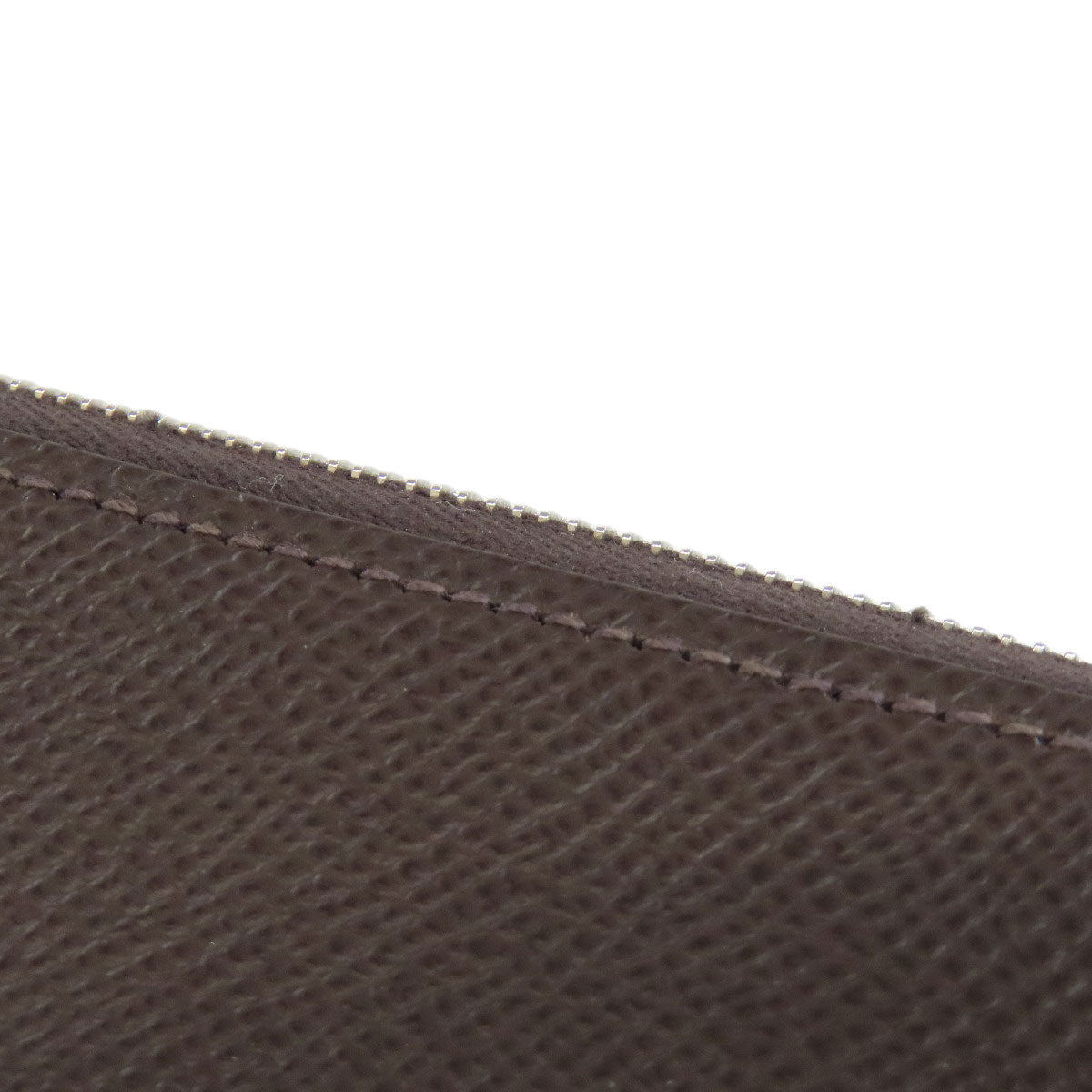 HERMES Long Wallet Purse Epsom Brown Azap Silkin Silver Metal