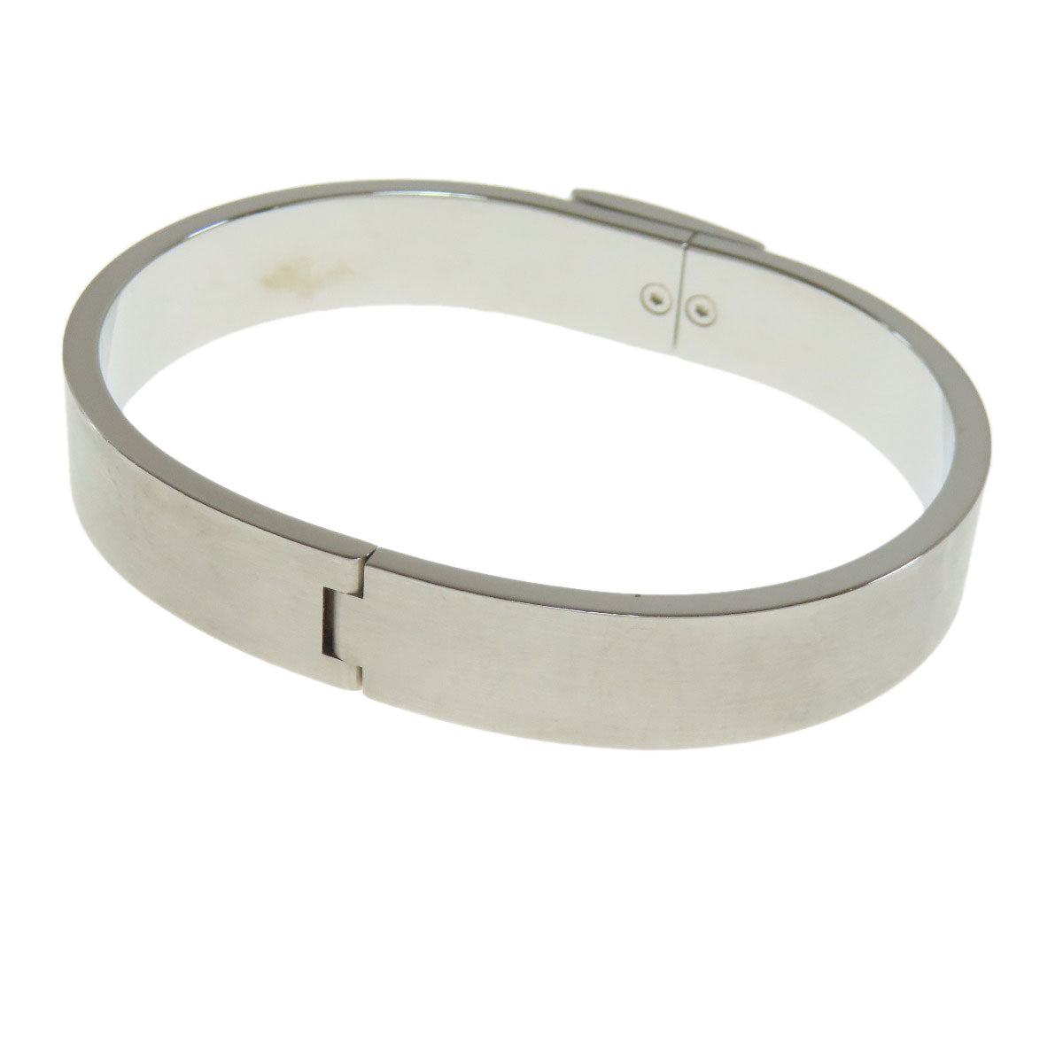 HERMES bracelet metallic Silver Jet bangle