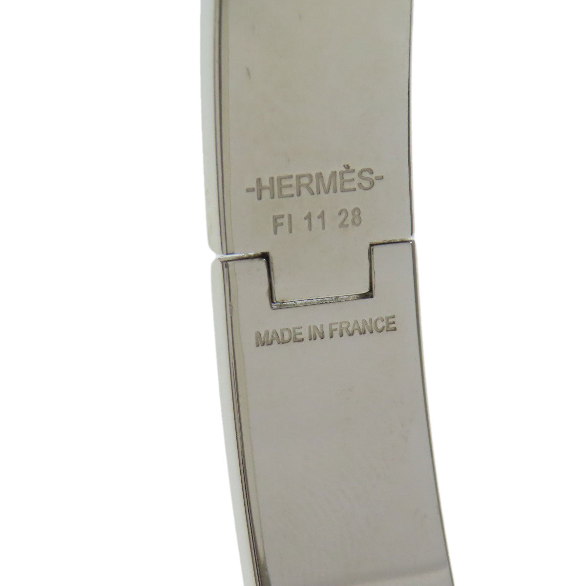 HERMES bracelet metallic Silver Jet bangle