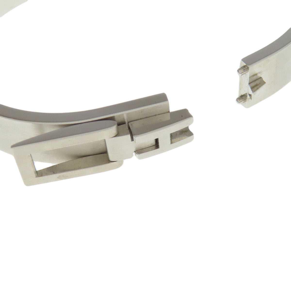 HERMES bracelet metallic Silver Jet bangle
