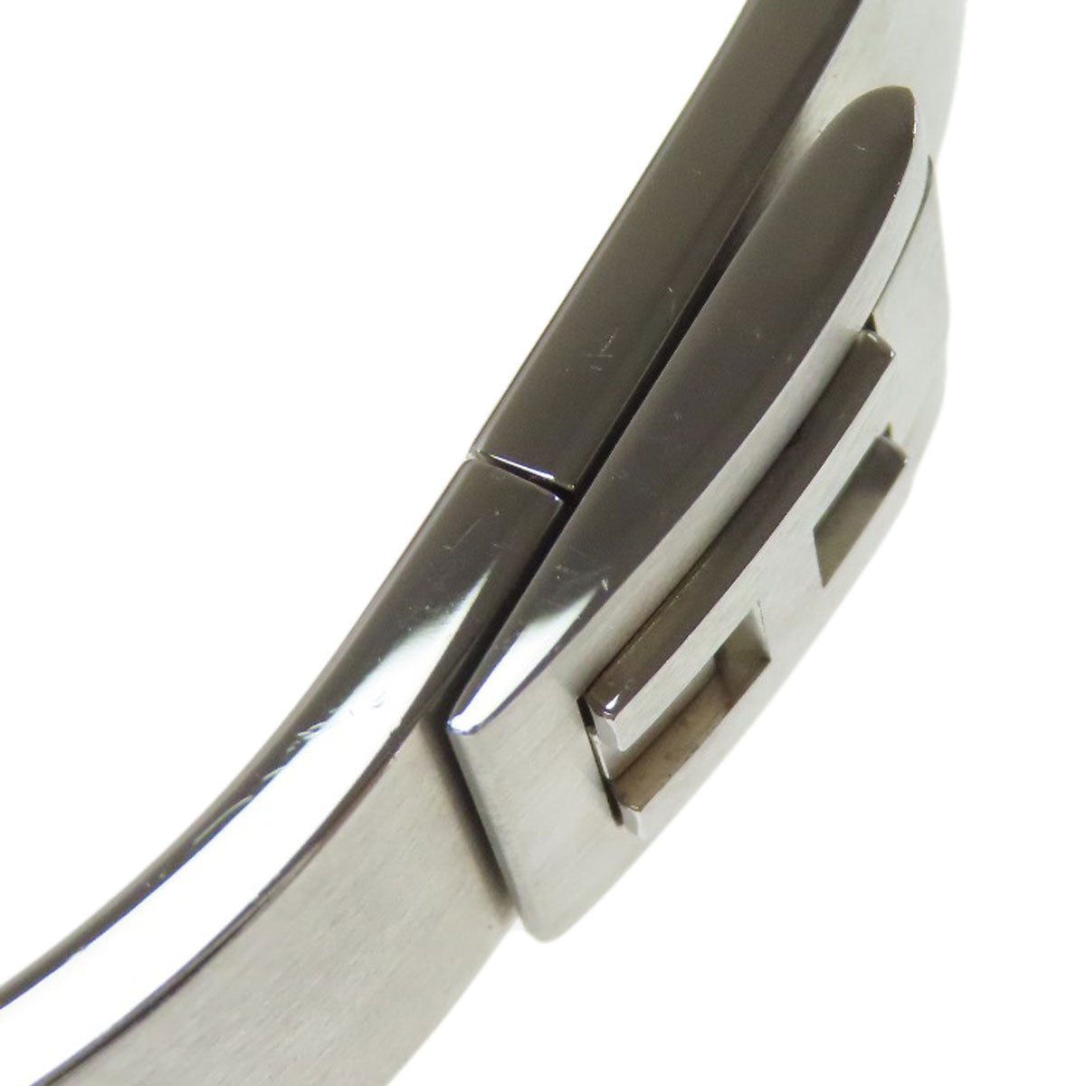 HERMES bracelet metallic Silver Jet bangle