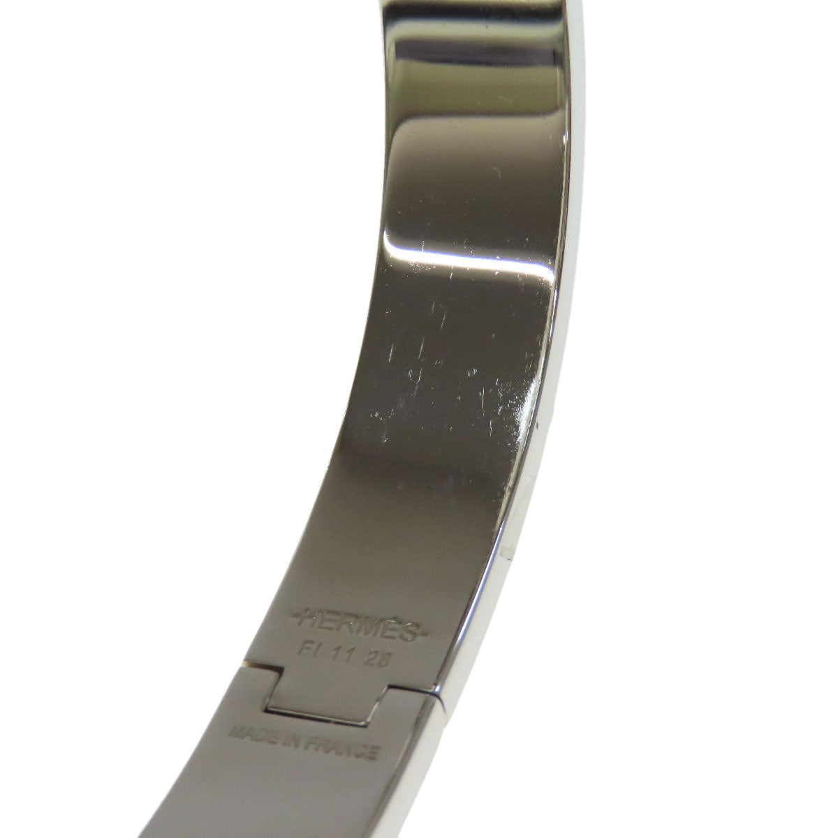 HERMES bracelet metallic Silver Jet bangle