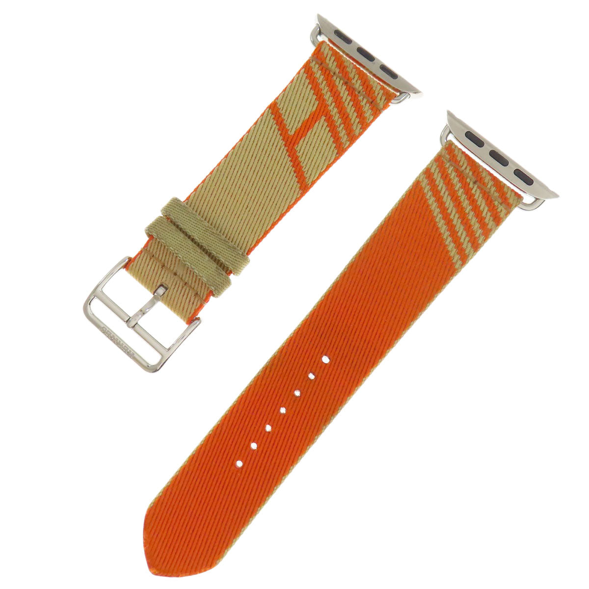 HERMES Watches Nylon beige watch belt Belt parts for Apple Watch 1.6"
