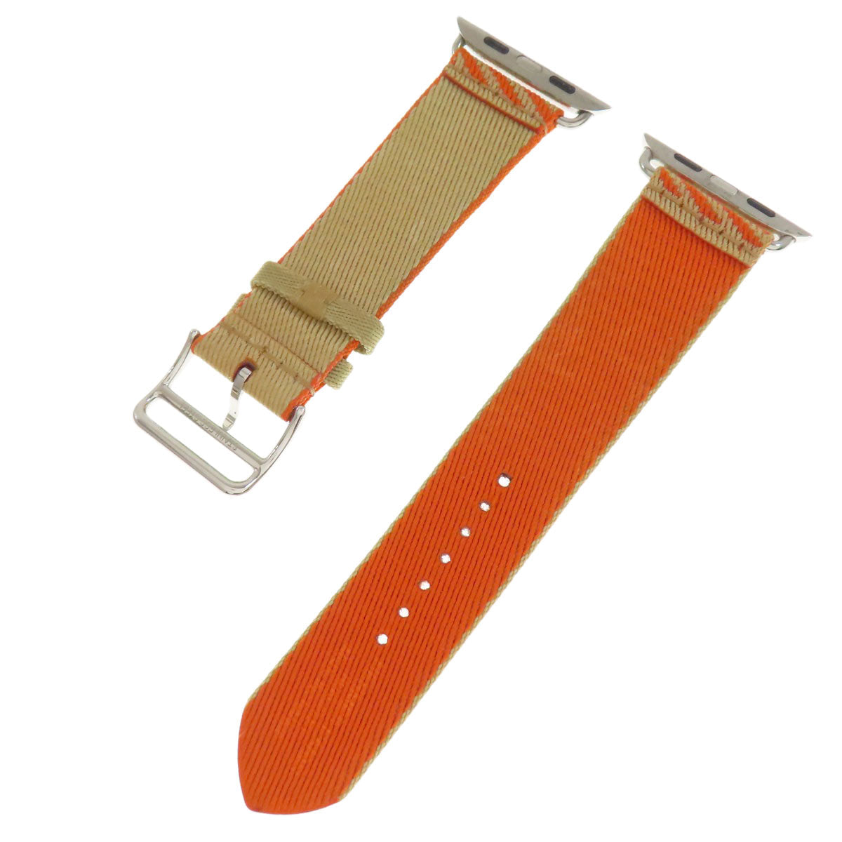 HERMES Watches Nylon beige watch belt Belt parts for Apple Watch 1.6"