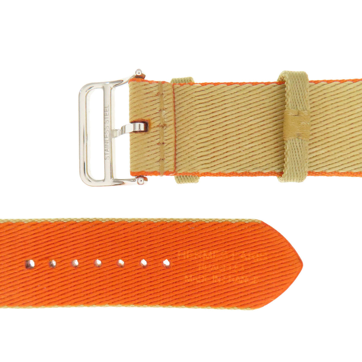 HERMES Watches Nylon beige watch belt Belt parts for Apple Watch 1.6"