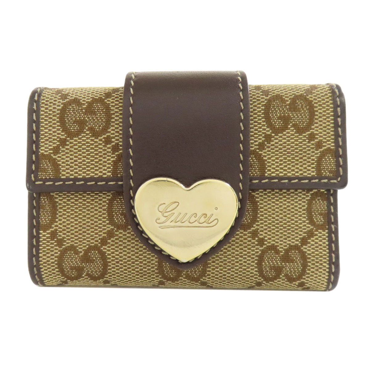 GUCCI Key case Key holder  203551 canvas Brown GG Lovely
