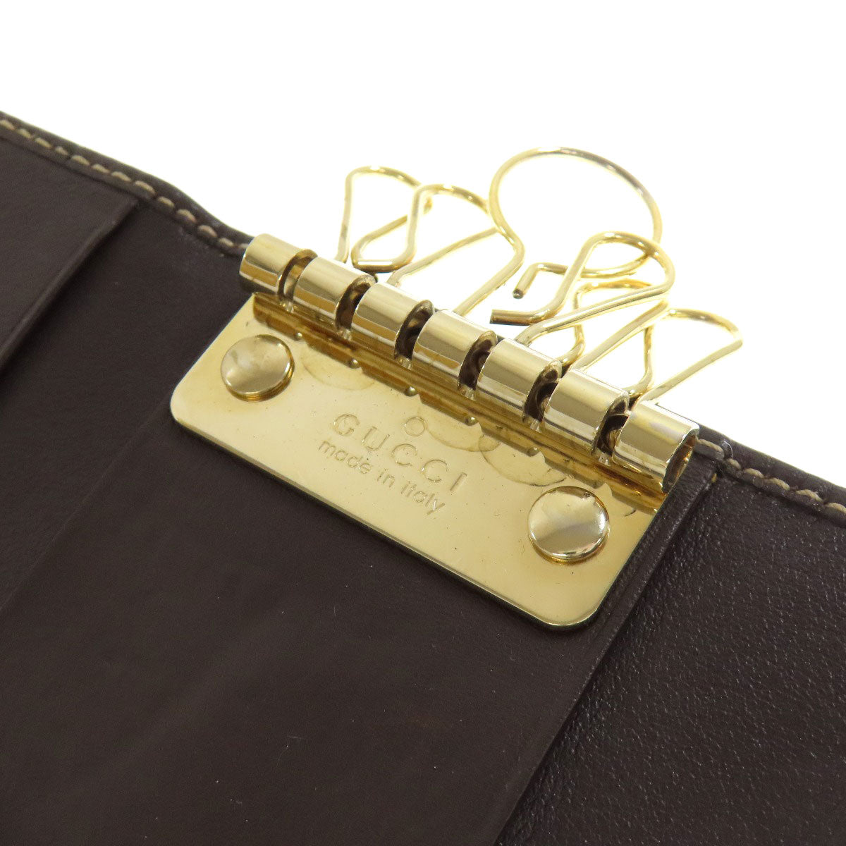 GUCCI Key case Key holder  203551 canvas Brown GG Lovely