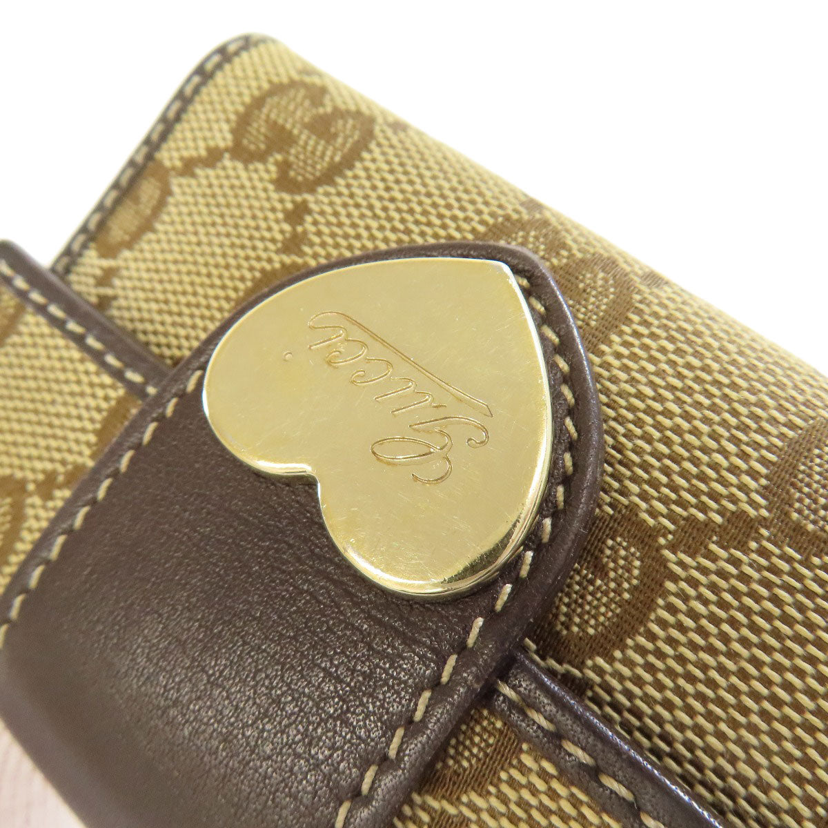 GUCCI Key case Key holder  203551 canvas Brown GG Lovely