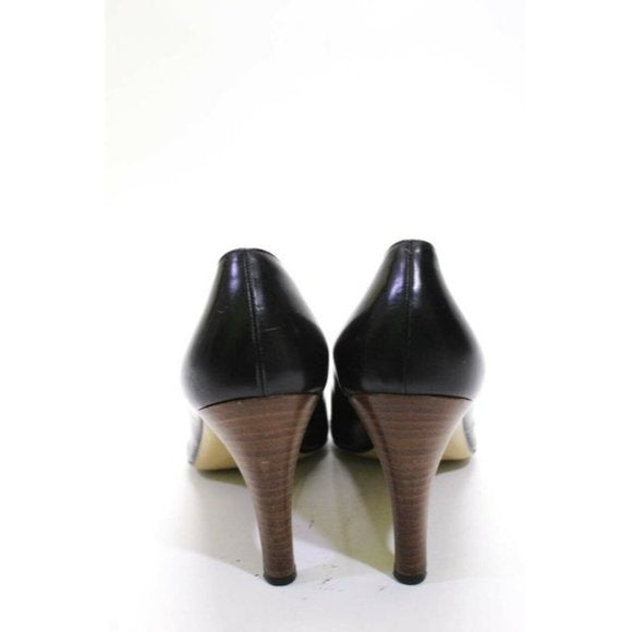Gucci Black Leather Pointed Toe Tassel Pumps