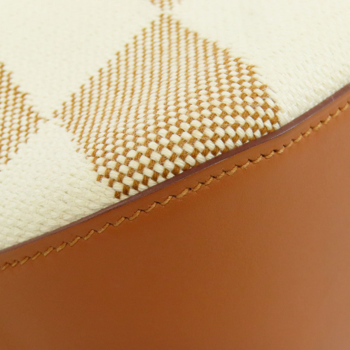 HERMES Handbag canvas Brown Ambie PM 2WAY
