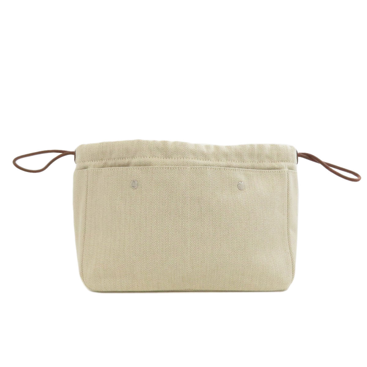 HERMES Accessory pouch Towal chevron beige fullby 25 bag in bag