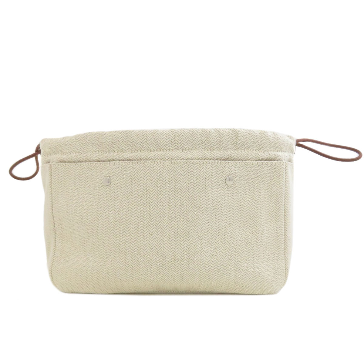 HERMES Accessory pouch Towal chevron beige fullby 25 bag in bag
