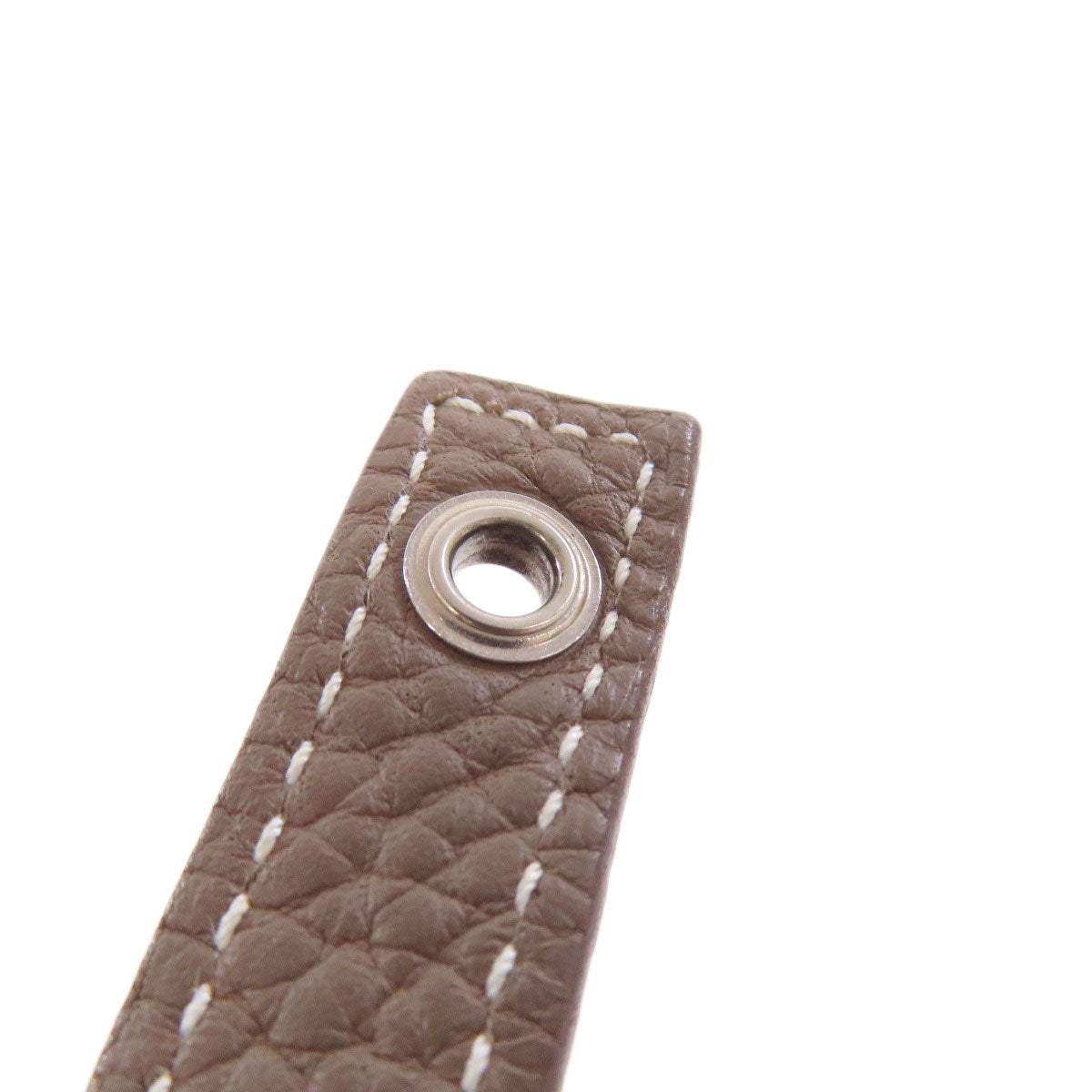 HERMES Handbag Taurillon Clemence beige Picotin Lock PM Etoupe SilverMetal
