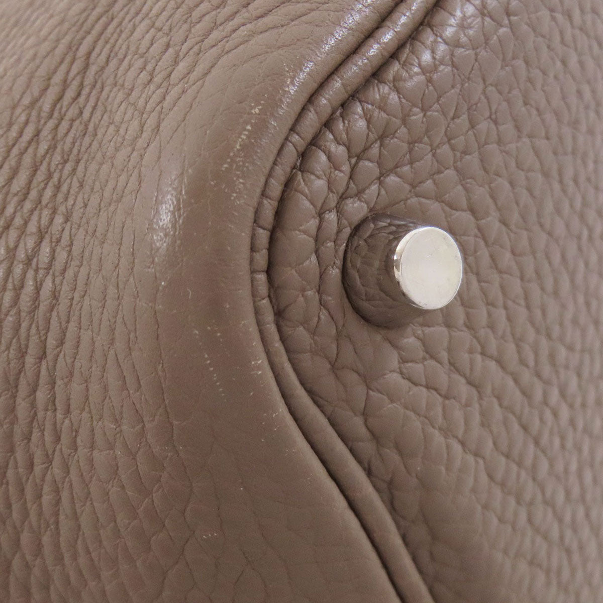 HERMES Handbag Taurillon Clemence beige Picotin Lock PM Etoupe SilverMetal