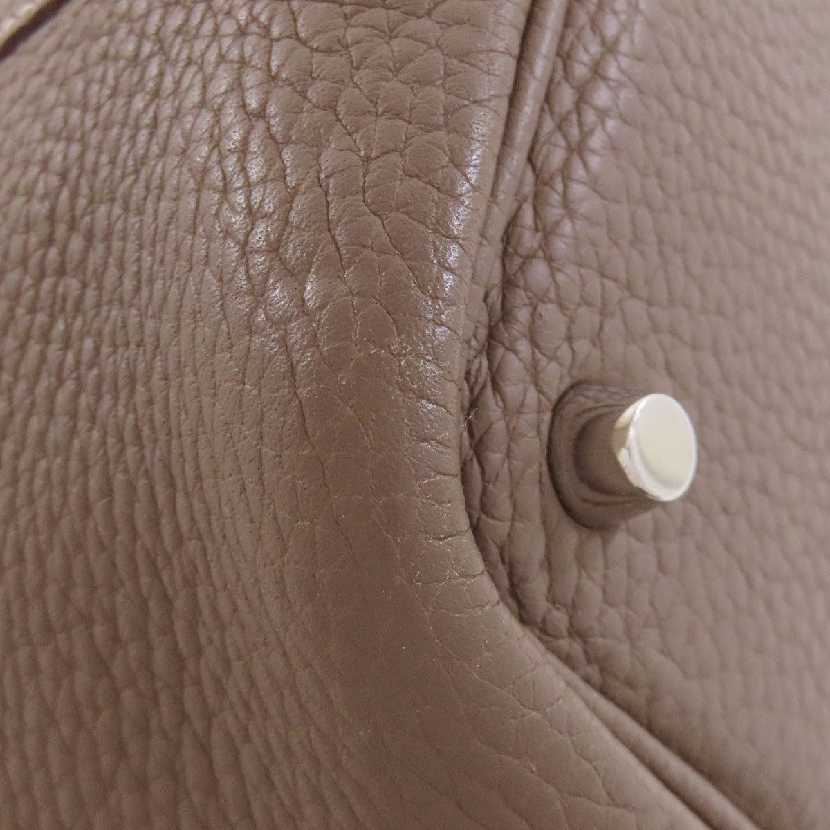 HERMES Handbag Taurillon Clemence beige Picotin Lock PM Etoupe SilverMetal