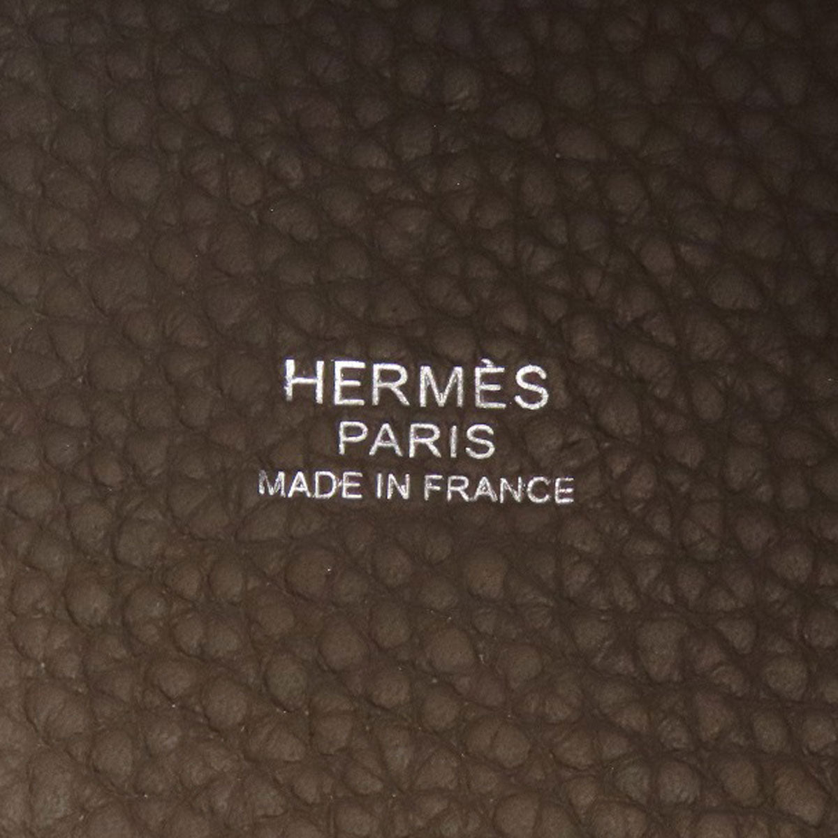HERMES Handbag Taurillon Clemence beige Picotin Lock PM Etoupe SilverMetal