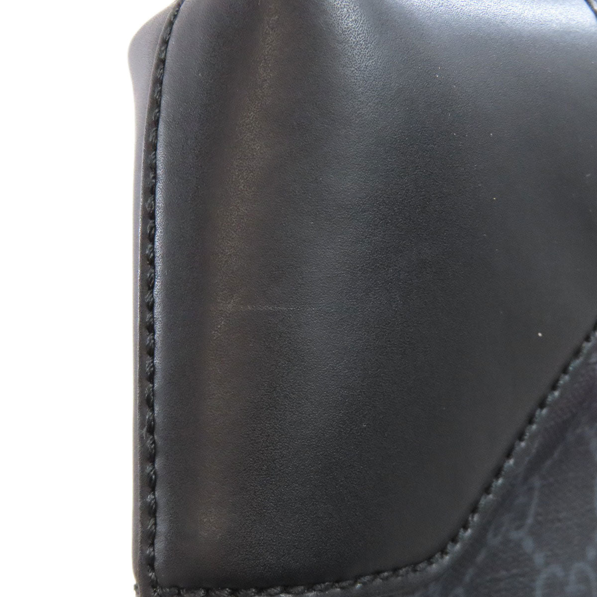 GUCCI Shoulder Bag 474139 PVC black GG Shelly line