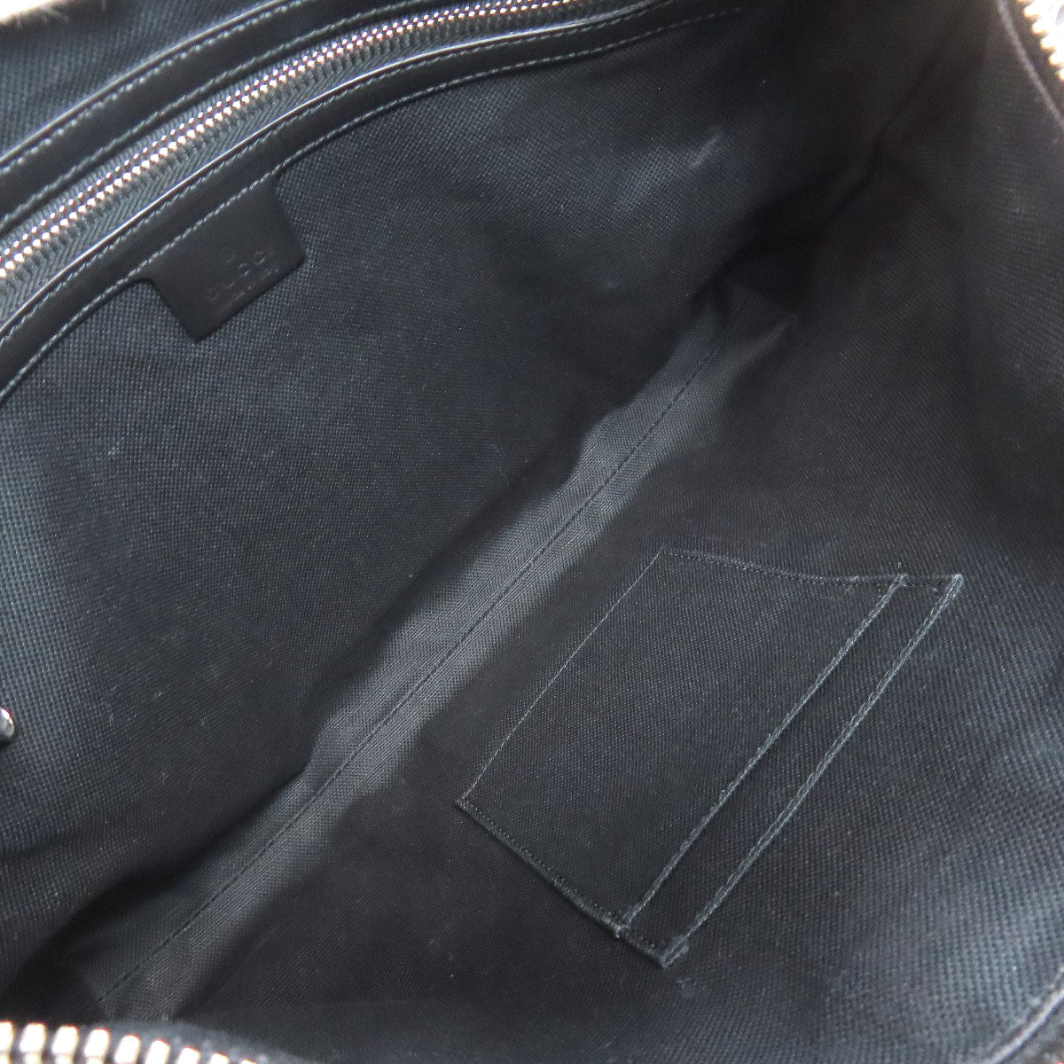 GUCCI Shoulder Bag 474139 PVC black GG Shelly line