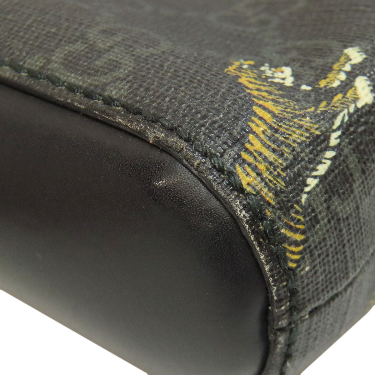 GUCCI Shoulder Bag 474137 PVC black GG Supreme Tiger Print