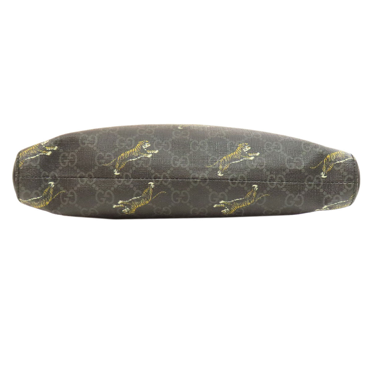 GUCCI Shoulder Bag 474137 PVC black GG Supreme Tiger Print