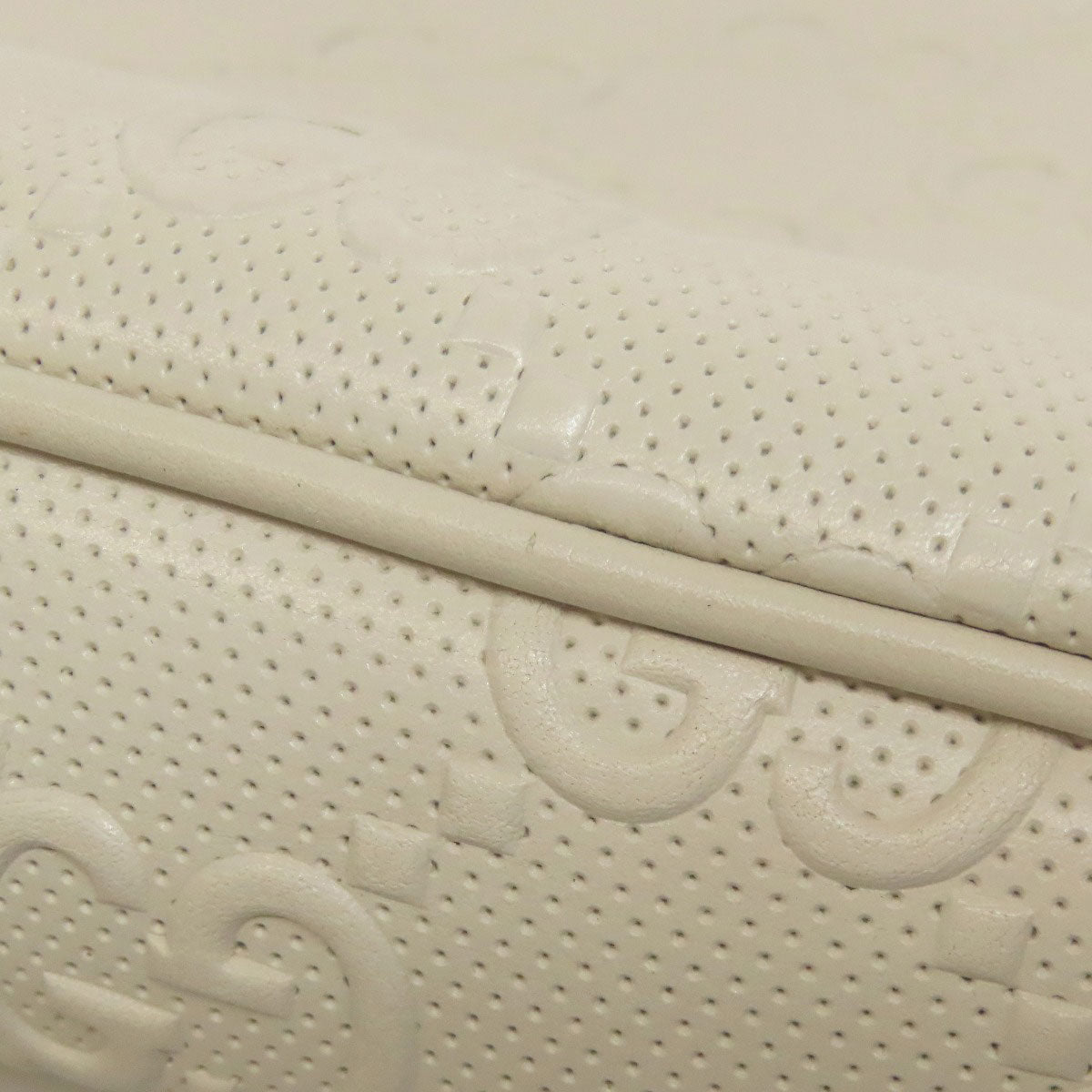 GUCCI Sling bag 645093 Calfskin white GG emboss