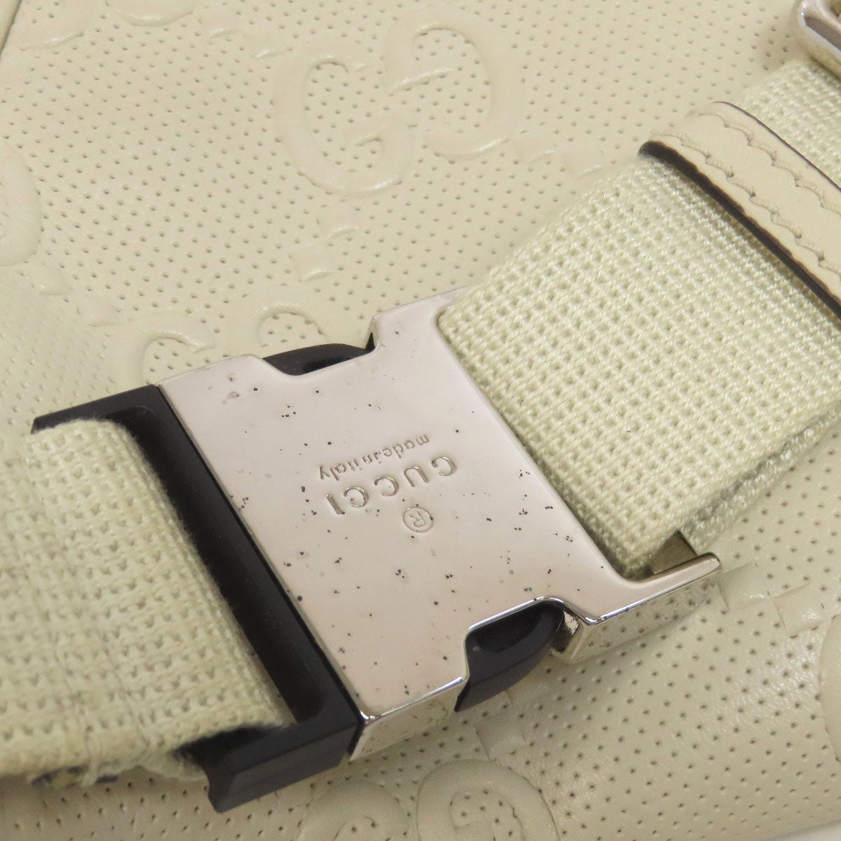 GUCCI Sling bag 645093 Calfskin white GG emboss