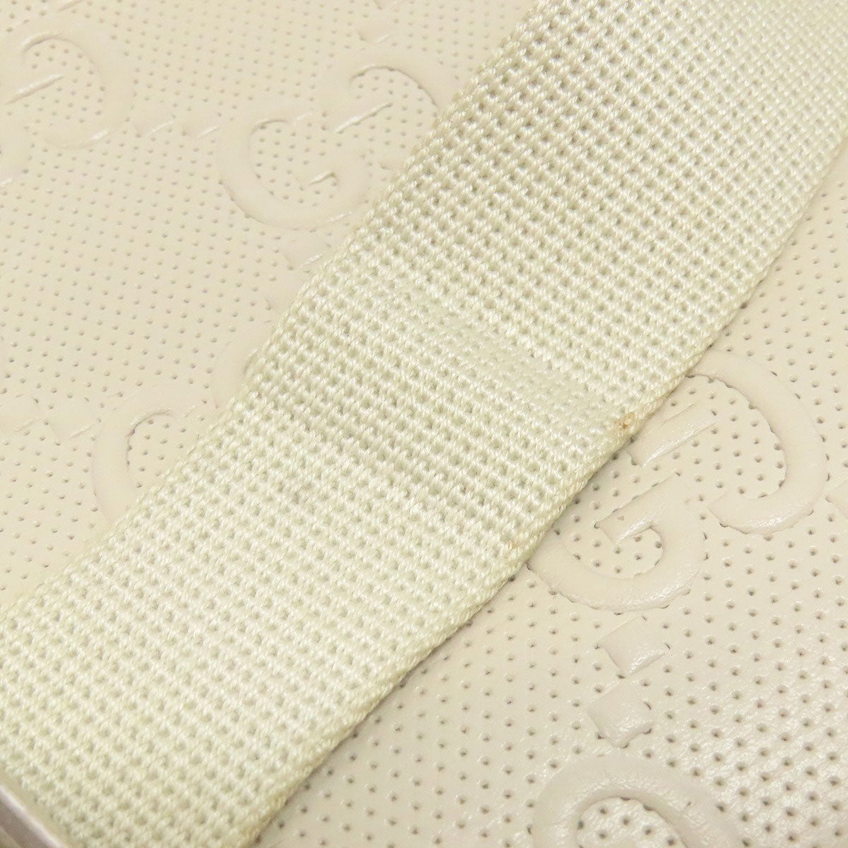 GUCCI Sling bag 645093 Calfskin white GG emboss