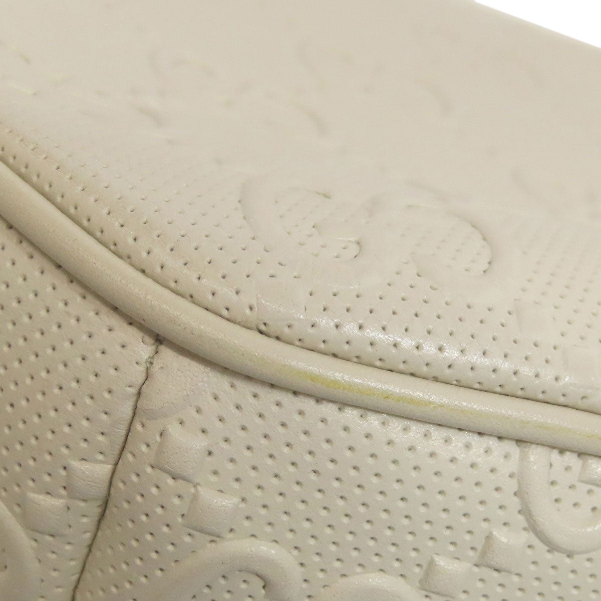 GUCCI Sling bag 645093 Calfskin white GG emboss