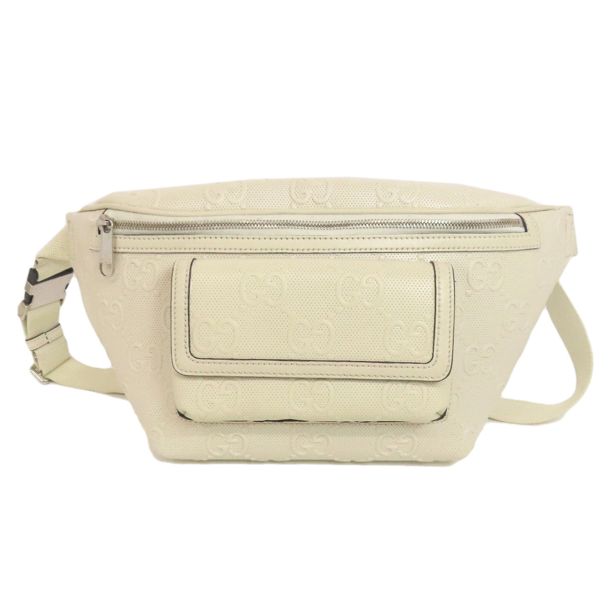 GUCCI Sling bag 645093 Calfskin white GG emboss