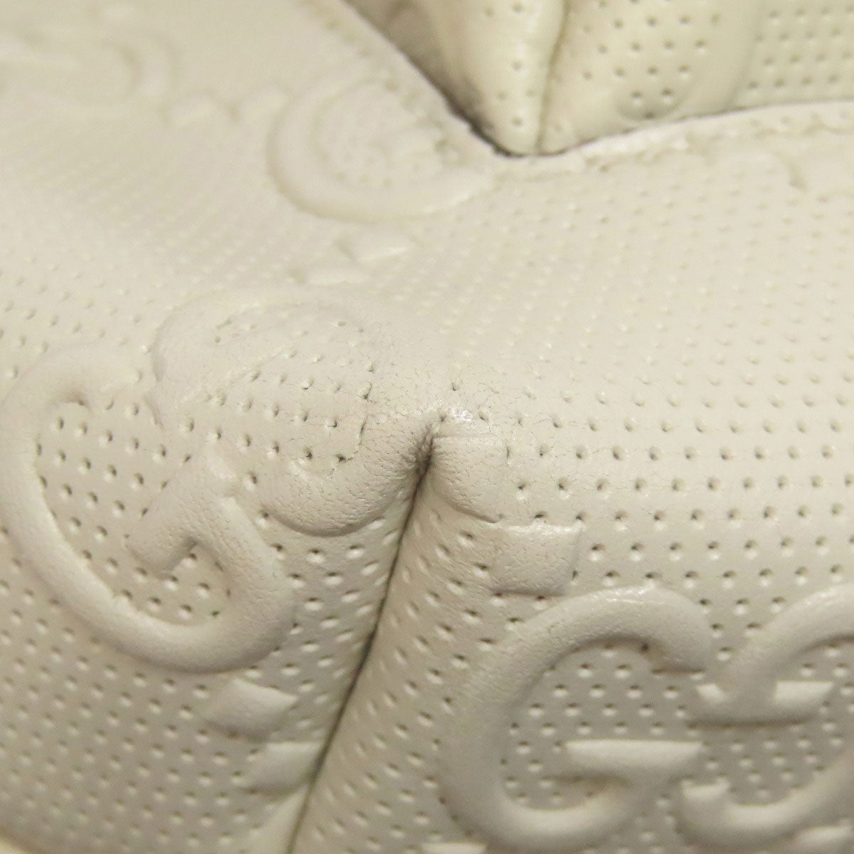 GUCCI Sling bag 645093 Calfskin white GG emboss