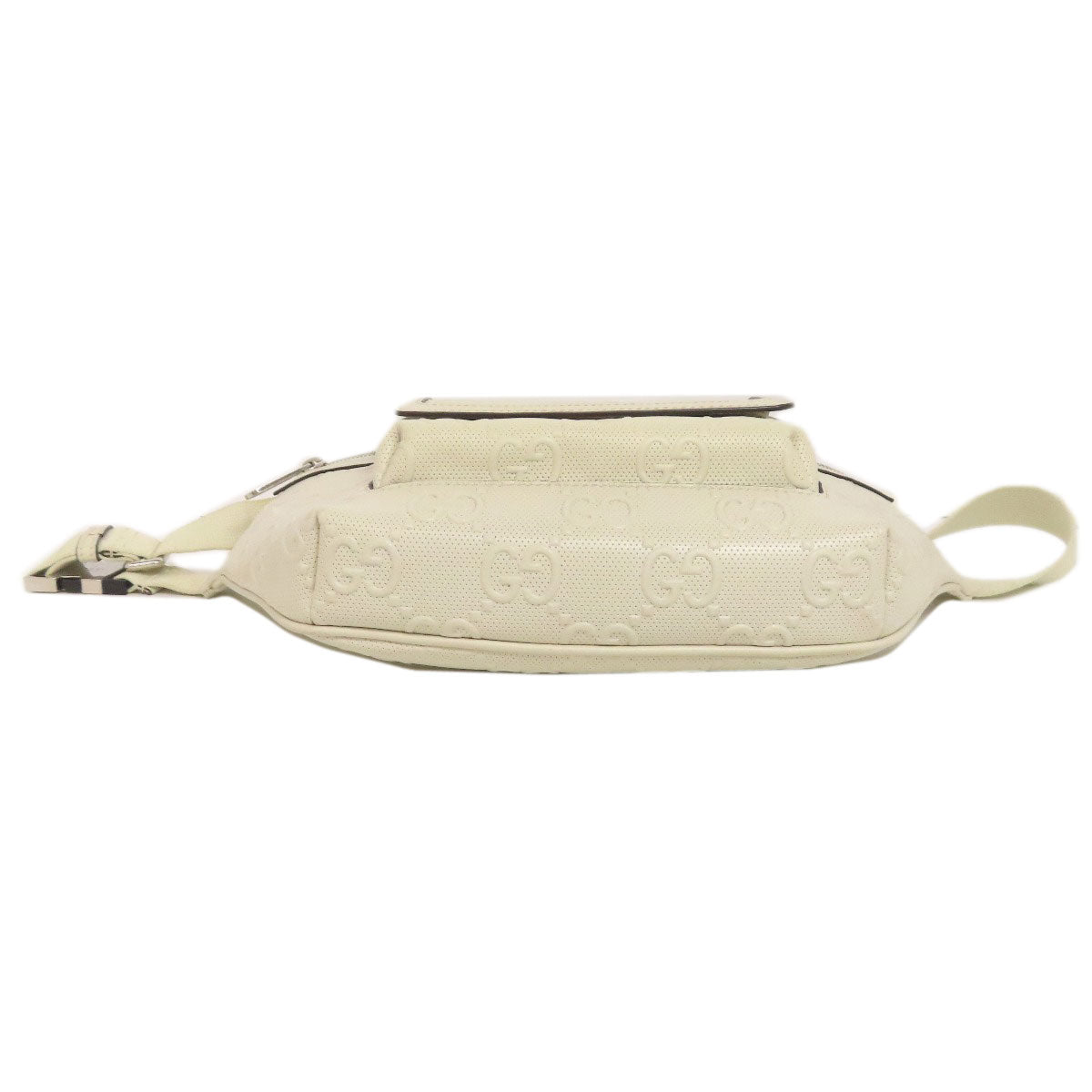 GUCCI Sling bag 645093 Calfskin white GG emboss