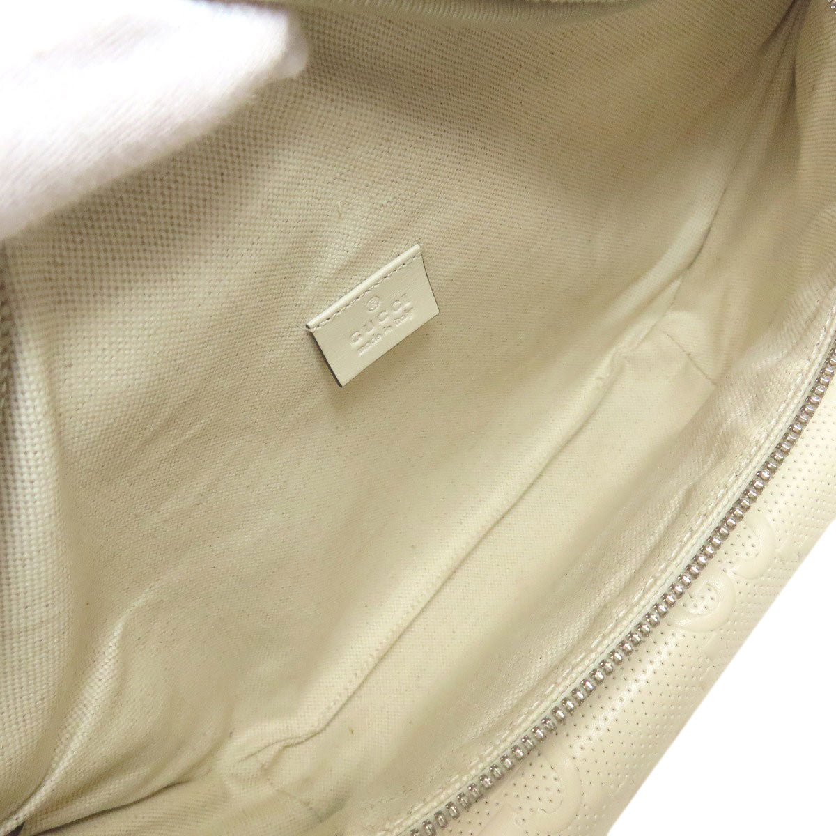 GUCCI Sling bag 645093 Calfskin white GG emboss