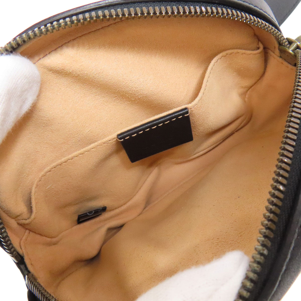 GUCCI Hip bag 476484 Calfskin black GG Marmont