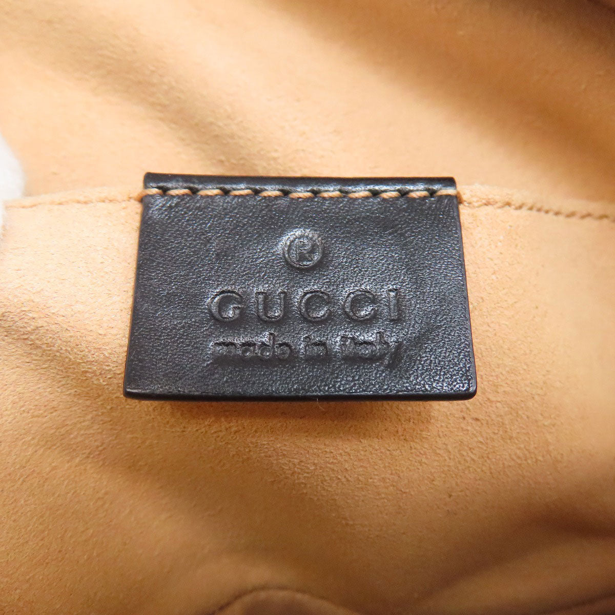 GUCCI Hip bag 476484 Calfskin black GG Marmont